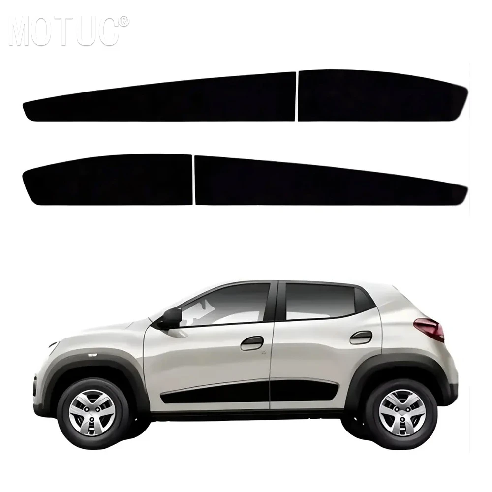 

1Pair Black Car Side Strip Sticker Tuning Waterproof Sunproof Anti-scratch Decor Decal Auto Mod Sticker for Renault Kwid