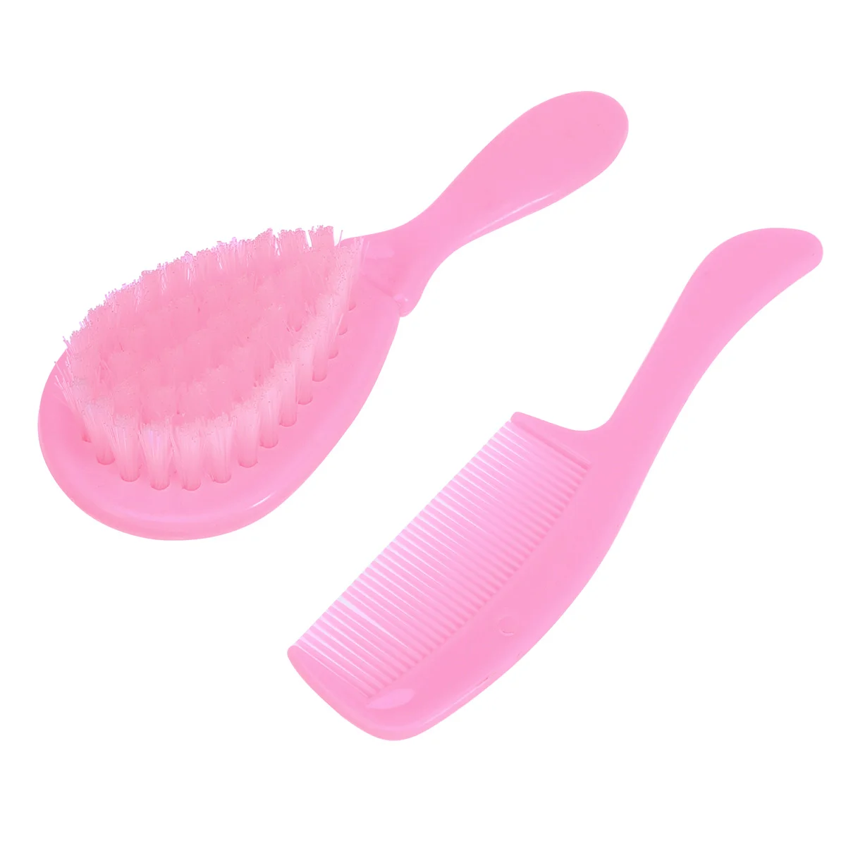 

Baby Brush and Comb Set Children Massage Care Safety Comb Comb Brush Combination Pink Baby Comb Massage Comb