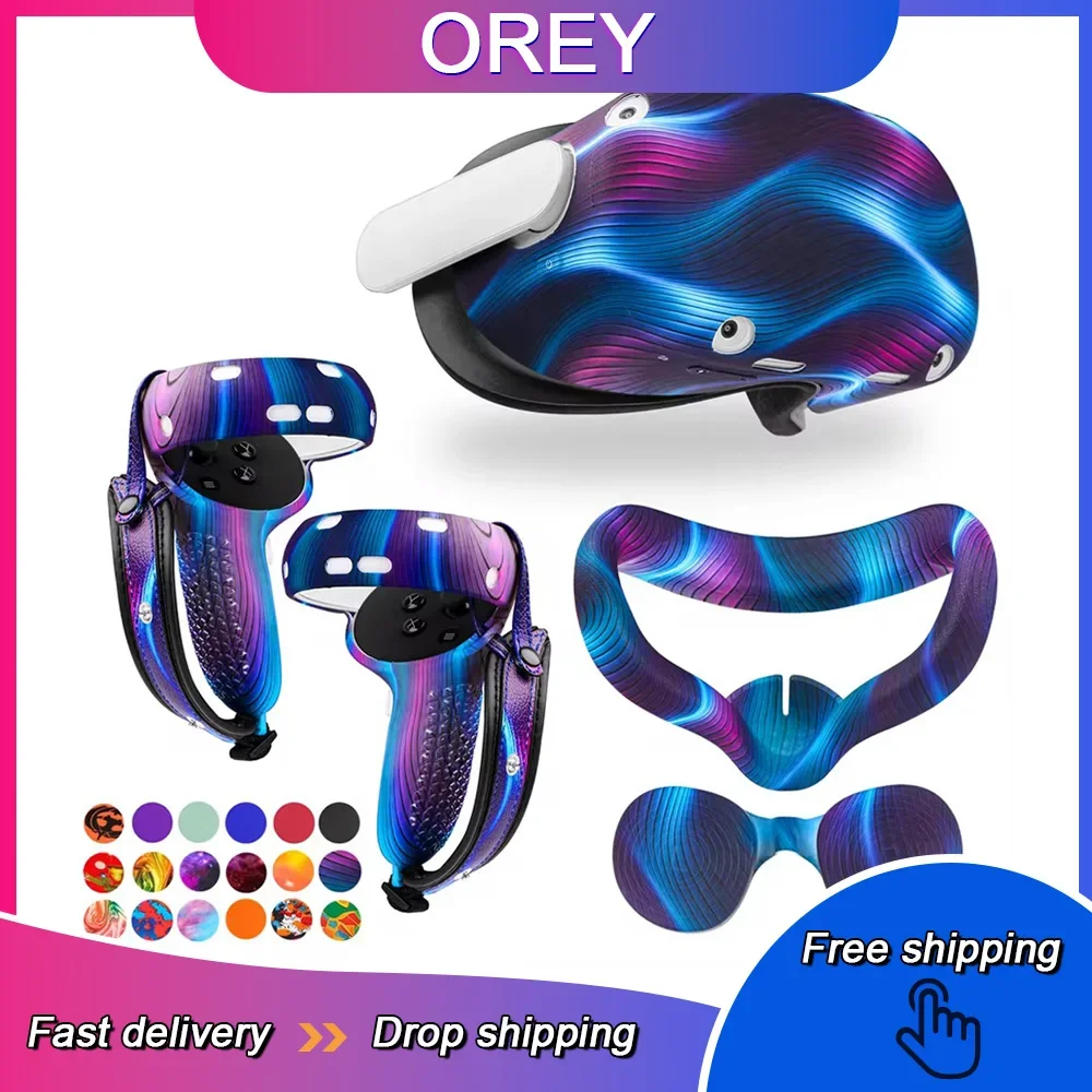 Silicone Protective Cover Shell Case For Oculus Quest 2 For Quest2 VR Headset Head Face Cover Eye Pad Handle Grip VR Accessories