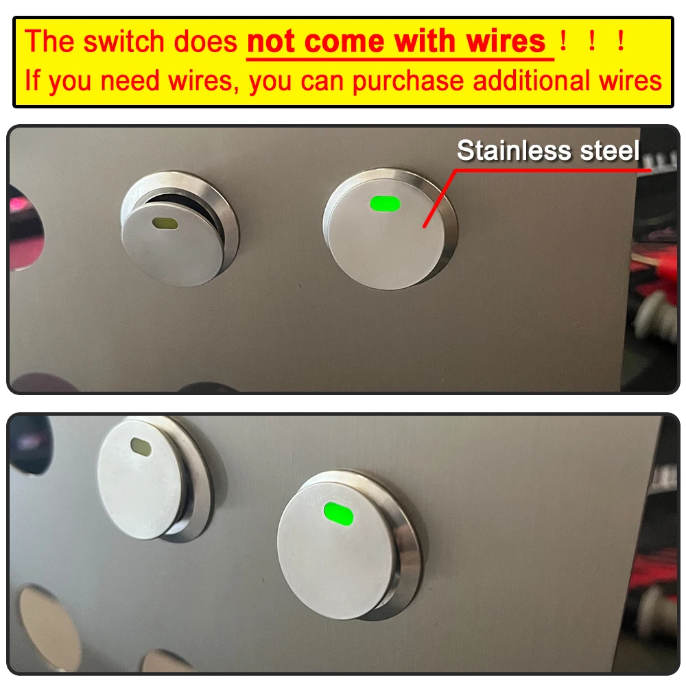 16/19/22mm Metal Button Rocker Switch Self-locking Stainless Steel 12V 20A Two Positions Car Toggle Switches ON-OFF 24V 220V