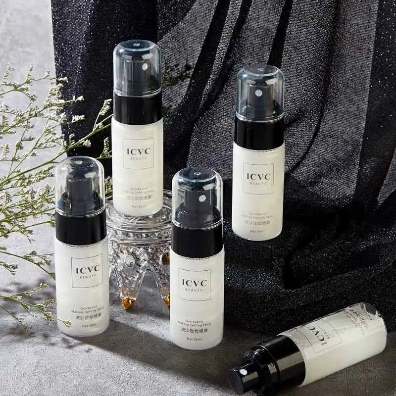 Spray de ajuste de maquillaje, Control de aceite de larga duración, resistente al agua, resistente al sudor con acabado brillante, uso durante todo el día, base sin tocar