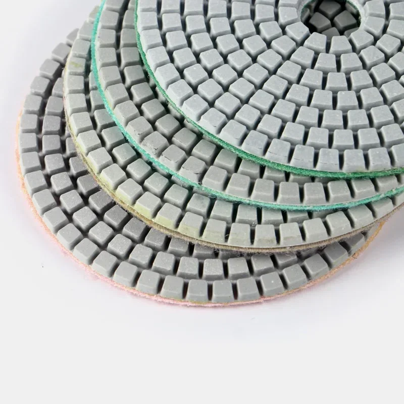 14 PCS Set 4 Inch 100 mm Wet Diamond Polishing Pad for Concrete Granite Marble Cement Terrazo