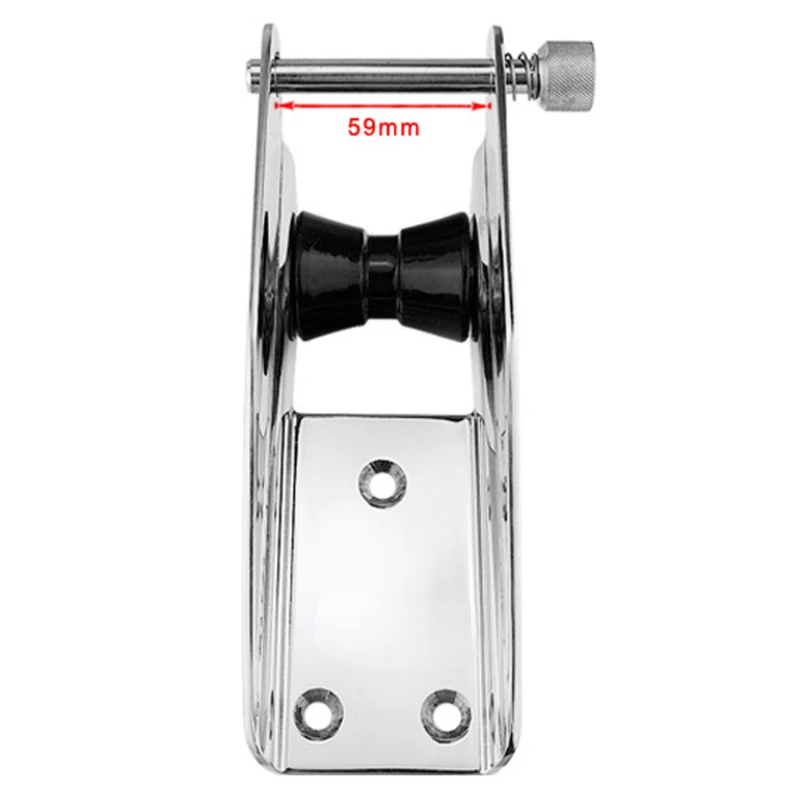 Imagem -04 - Pesado Arco Âncora Rolo Fixo Âncora Fairlead Barco Marinho Docking Rolo de Nylon Mola Carregada Pin Prevenir Aço Inoxidável 1pc 316