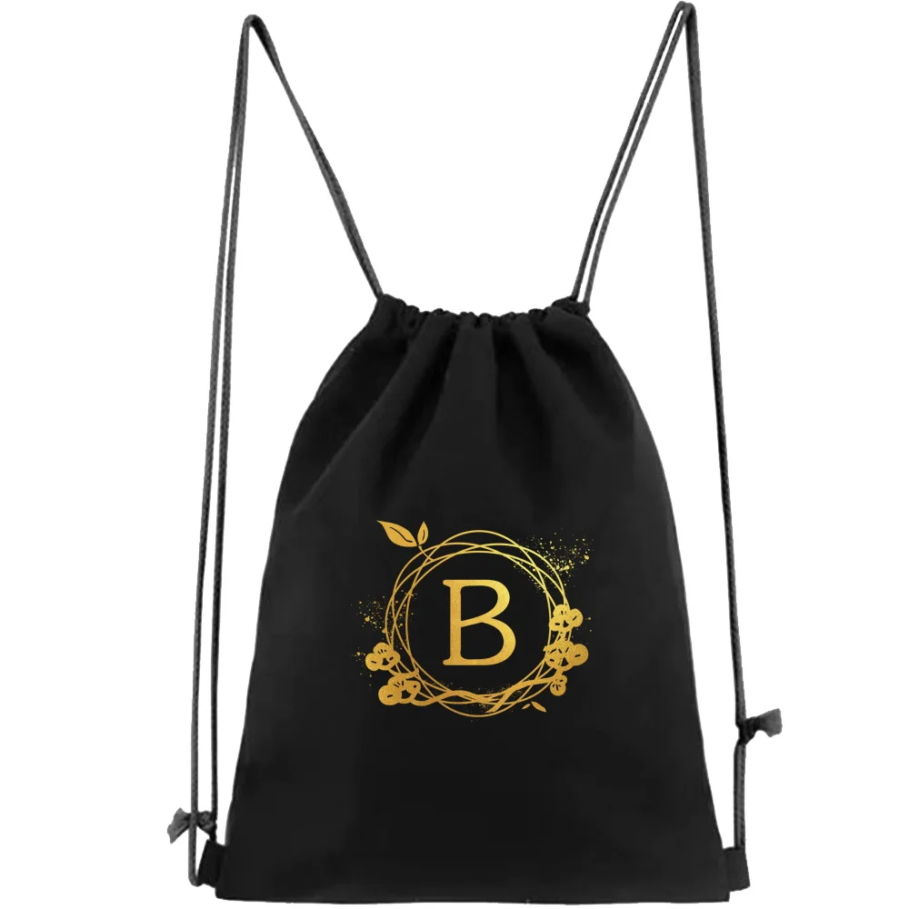 Płócienny plecak ze sznurkiem Fashion Gym Drawstring Bag Wreath Series Pattern Casual String Shoulders Psack Outdoor Beach Bag