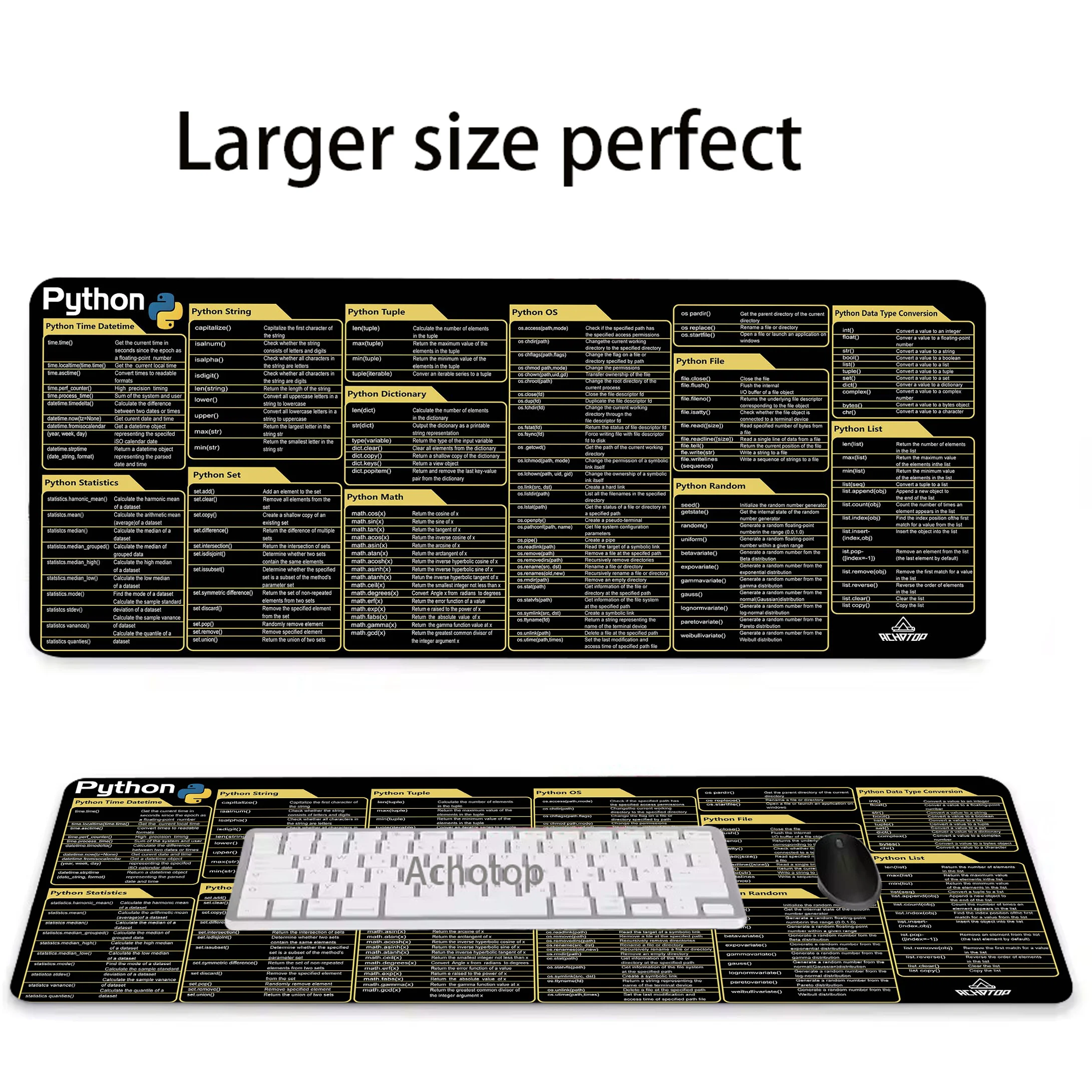 

Python Shortcuts Gaming Mouse Pad Office Large Mouse Mat Locking Edge Mouse Carpet Game Carpet Keyboard Pads Gamer Desk Mat