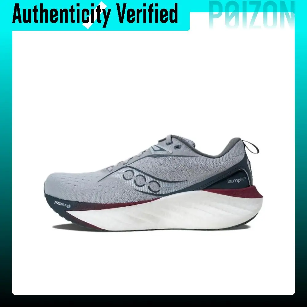 Saucony TRIUMPH 22 Slip Resistant Abrasion Resistant Low top Training Long Distance Running Shoes Men's Gray S20964-210