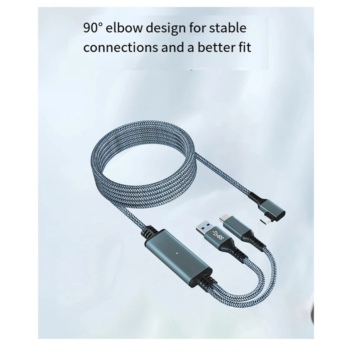 B67CFor Meta/Oculus Quest 3 Link Cable 5M VR Data Cable 2A شحن سريع 5Gbps كابل نقل البيانات عالي السرعة