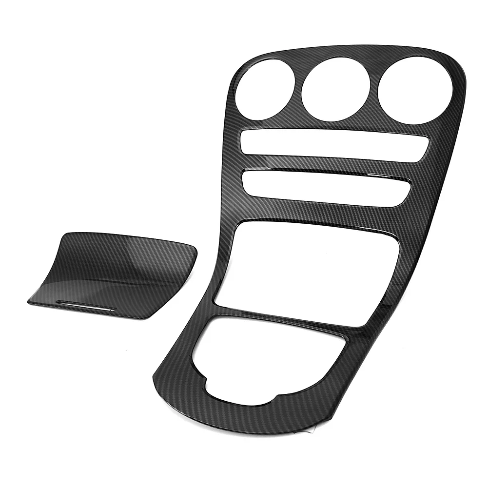 Car Center Console Panel Cover Trim ABS Carbon Fiber Sticker Decoration for Mercedes Benz C-Class W205 C180L C200 C300 2015-2018
