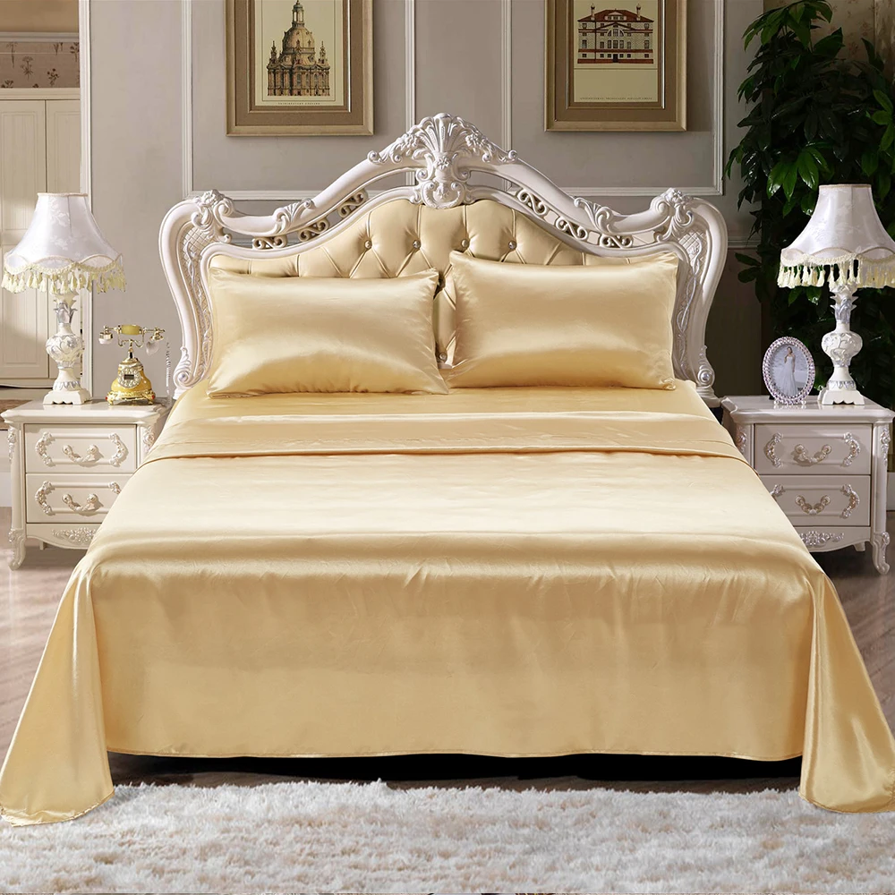 RunGrape Bed Linen Set Elastic Band Fitted Bed Sheet Twin Full Queen King Size Double Bedding Set Mattress Protector Pillowcases