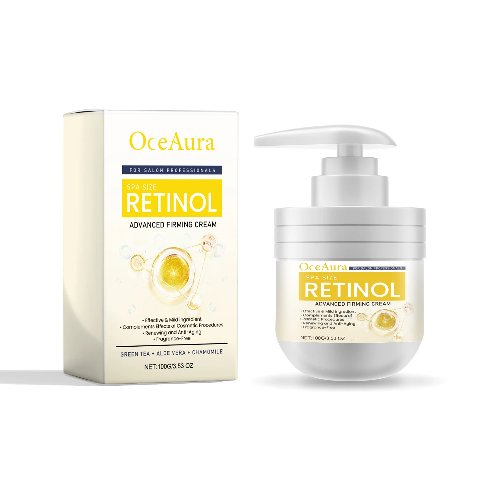 

OceAura Retinol Advanced Firming Cream Hydrating And Rejuvenating Brightening Body Smooth AntiWrinkle Body Lotion For Skin 3pcs