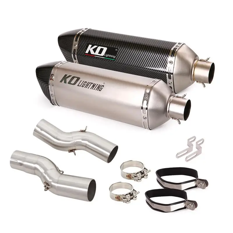 Left Right Motorcycle Exhaust Muffler Mid Link Pipe With DB Killer Slip On For Suzuki Hayabusa GSX-R GSX1300R 2021-2023