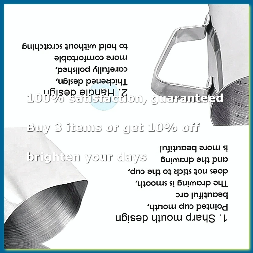 Milk Frothing Jug 350Ml Milk Jug Stainless Steel Milk Jug Frothing Pitcher Milk Jug for Coffee Machine