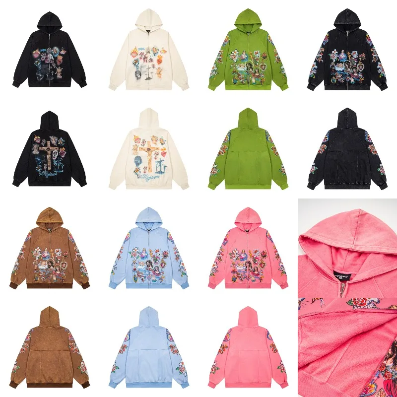 

Men's Women's High Street Hip Hop Righteous Hoodie Same Style Multi Color High-quality Heavy Duty Full Print Hooded Coat