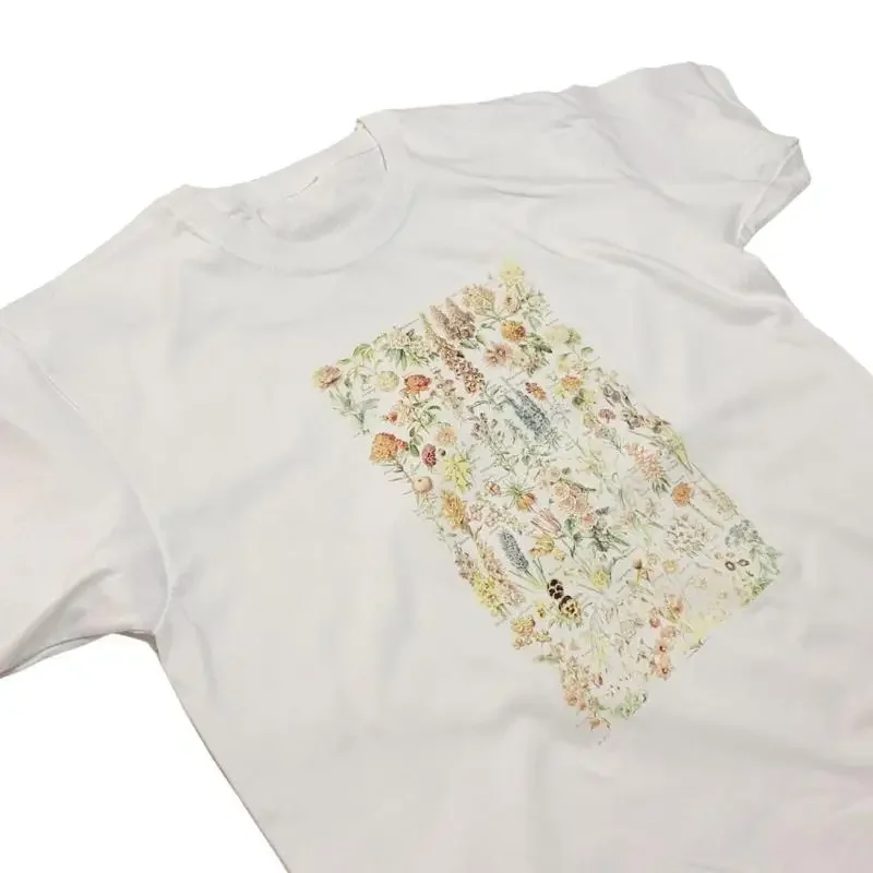 Adolphe Millot Vintage Botanical Art T Shirt Flower Floral Print