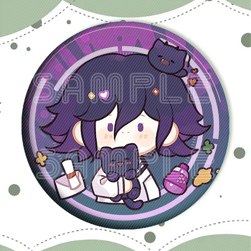 Anime Danganronpa Q Version Figures komaeda nagito Hinata Hajime Metal Badge Character Kokichi Oma Cute Pins Fans Xmas Gift