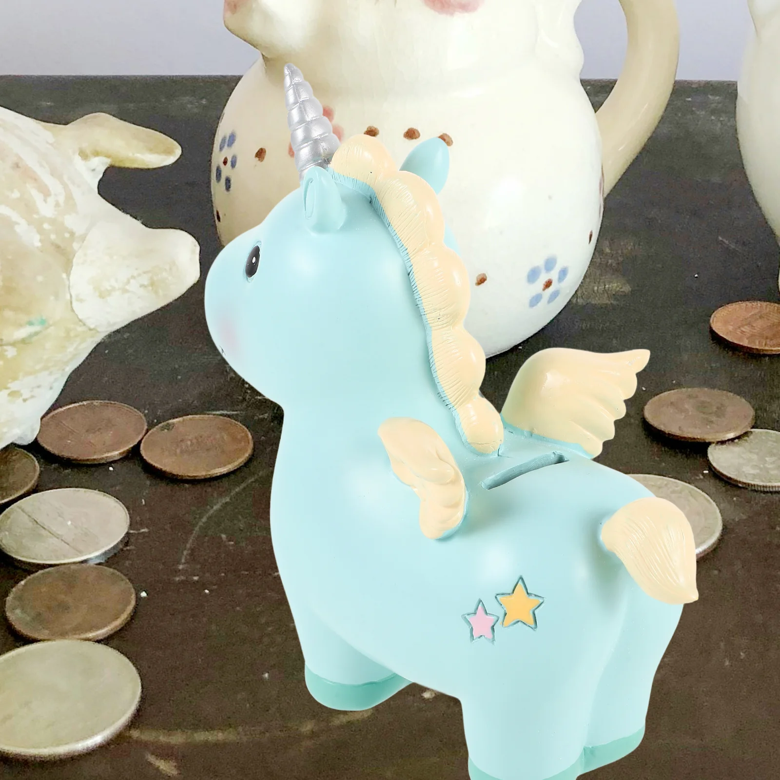 Skarbonka Jednorożec dla Dziewczynek Dzieci Urocza Skarbonka na Monety Bezpieczne Przechowywanie Prezent na Urodziny Boże Narodzenie Skarbonki dla Dzieci