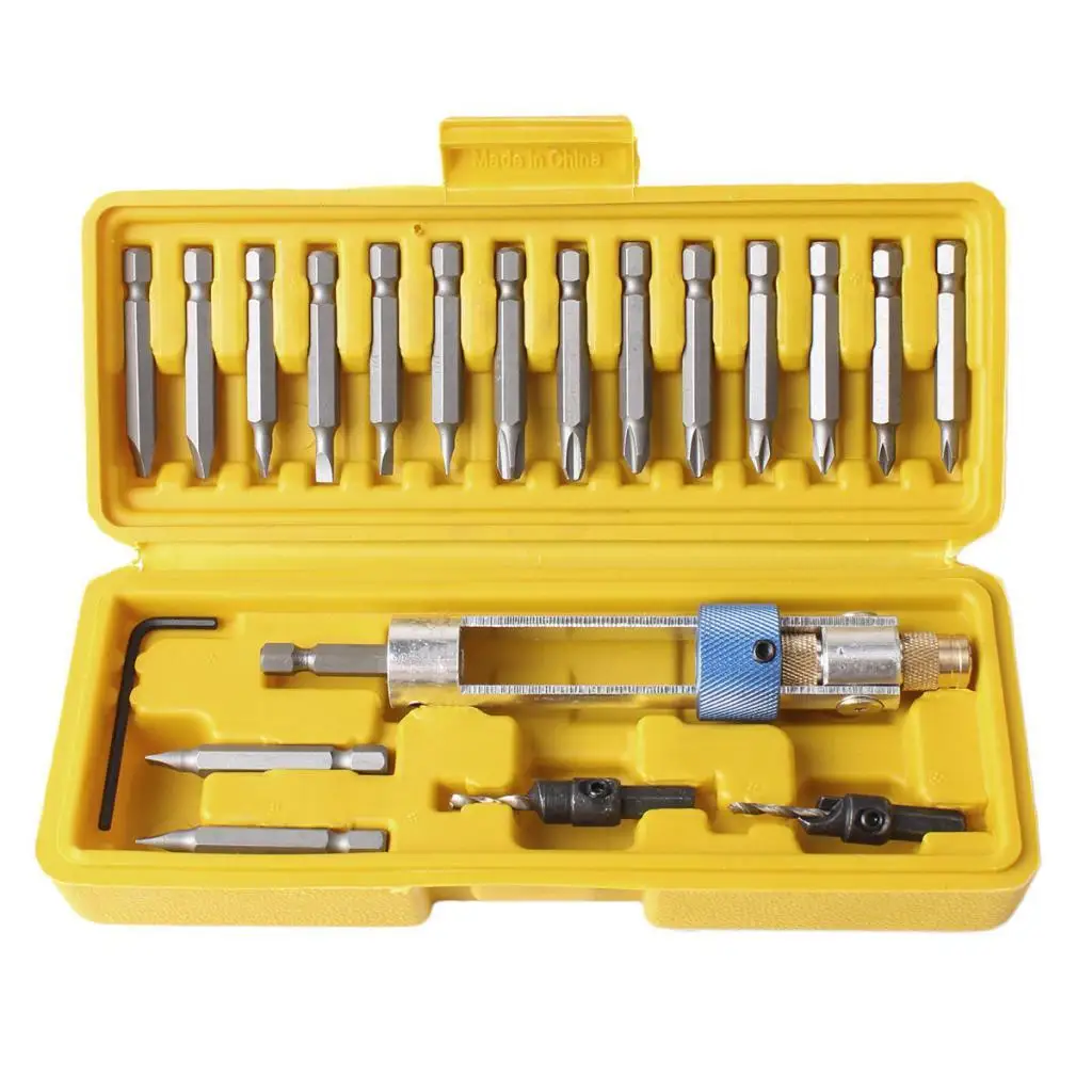 20Pcs Multi Half Times Drill Kit 20 Driver Self-locking Extension Holder