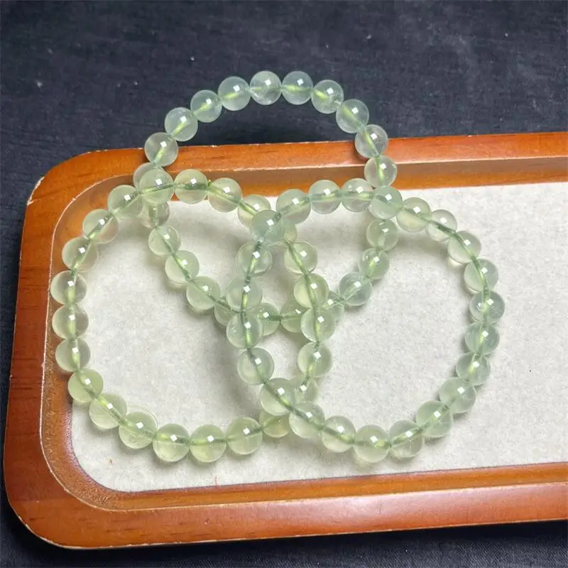 8 MM Natural Prehnite Bracelet Handmade Crystal Jewelry Stretch Bangle Children Birthday Gift 1pcs