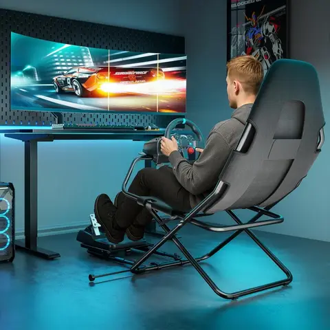 Hot-selling Upgrade US Shipping US SHIPPING Foldable Racing Simulator Cockpit with Seat, Space Saving Sim Racing Rig for PS5 PC