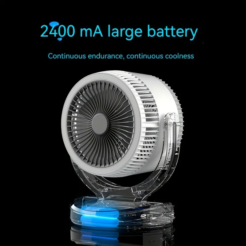 Xiaomi 1200mAh USB Charging Air Cycle Desktop Fan Lamp Desktop Electric Fan With Night Lamp For Home Office Summer Must-have