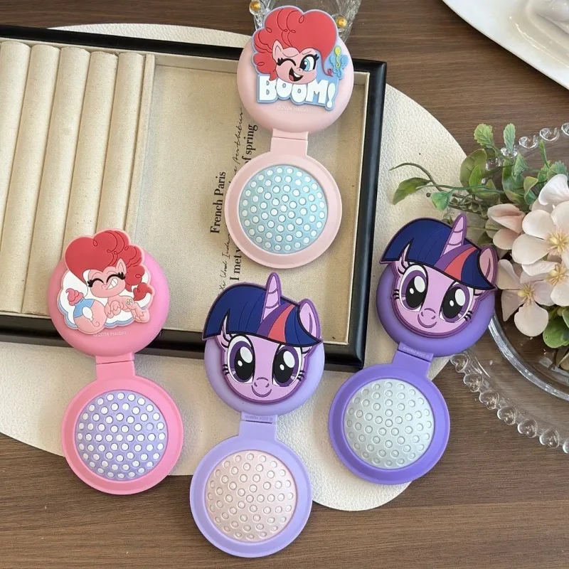 

My Little Pony Comb Twilight Sparkle Cartoon Cute Folding Flip Cover Massage Air Cushion Comb with Mirror Small Portable Gift