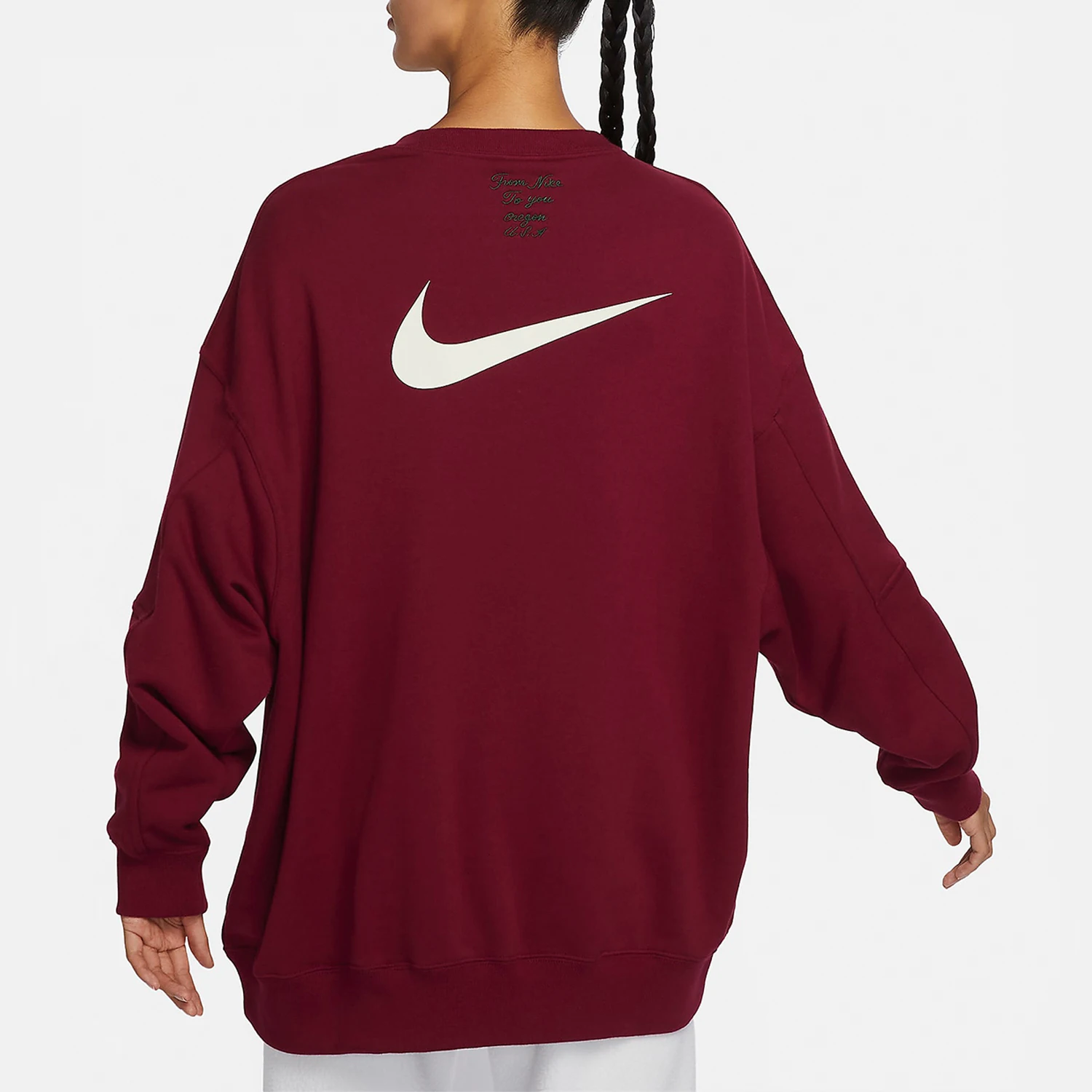 نايك حقيقية المرأة الجديدة الرجعية عارضة جولة الرقبة فضفاضة البلوز البلوز FV8444-677