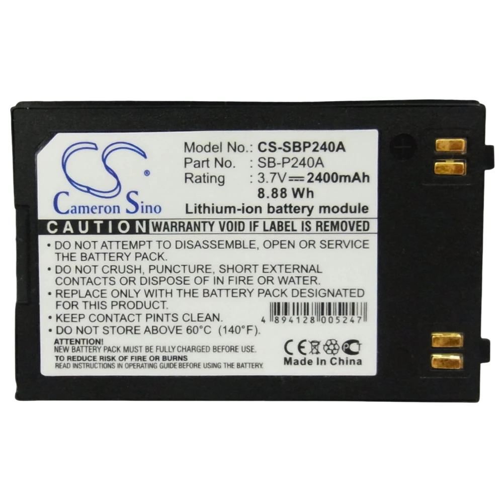 

Li-ion Camera Battery for Samsung,3.7v,2400mAh,VP-X220L SC-X300L SC-X210WL VP-X300L,SB-P240ABK SB-P240ABC