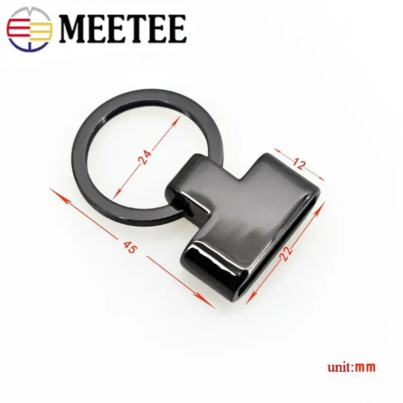 2/5Pcs 20/24mm Metal O Ring Buckles Key Hook Bag Strap Stopper Buckle Keychain Tassel Pendant Clip Clamp Keyring Screw Clasp