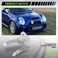 #141G Stainless Steel Car Front Grille Spot Light Fixing Bracket For-BMW Mini R50 R52 R53 2001-2007 (silver)