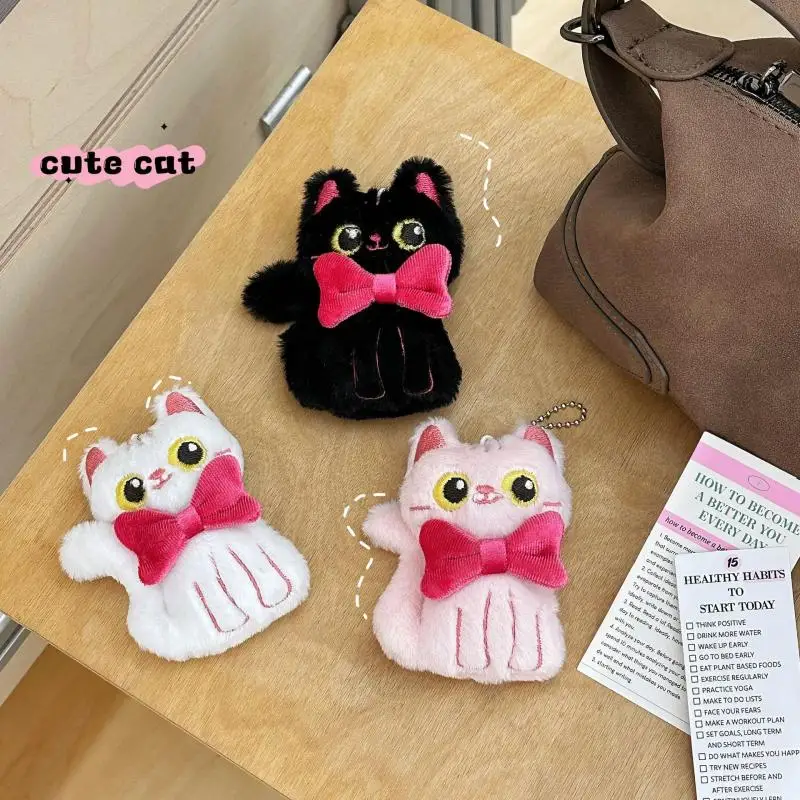 

1Pc Cartoon Big Eyed Cat Plush Keychain 1Pc Kawaii Cute Pendant for Car Key Ring Backpack Decoration Accessories Gift