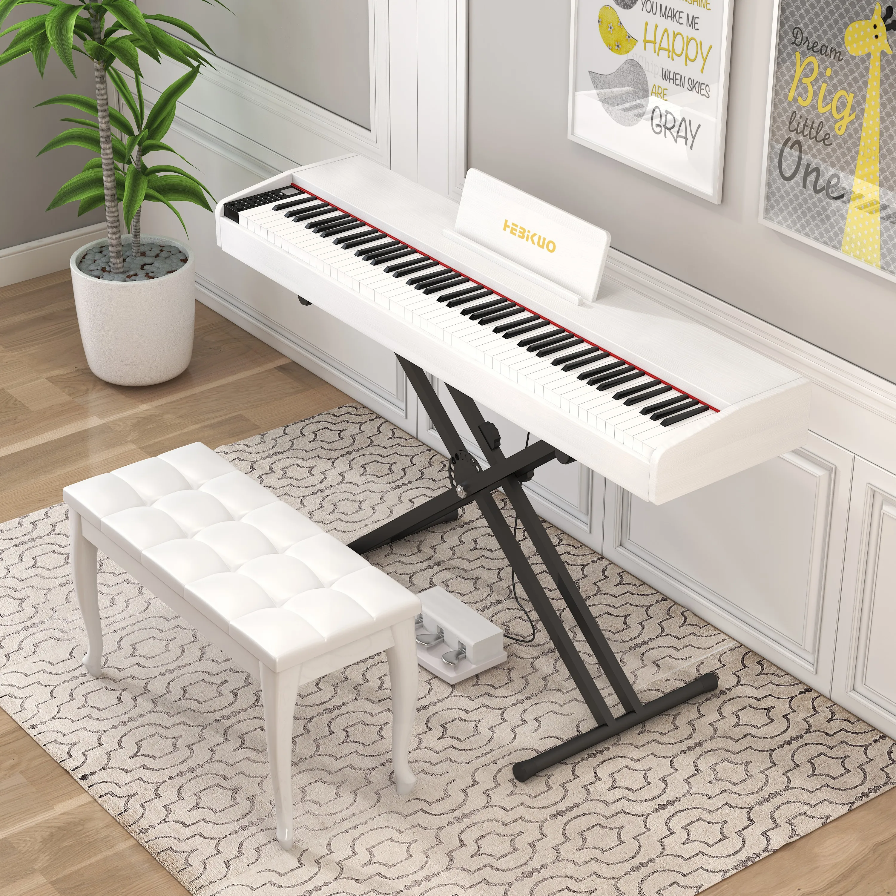 Factory OEM Electric Piano 88 Keys Keyboard Musical Instruments Full Weighted Hammer Action Keyboard Electric Digital Piano