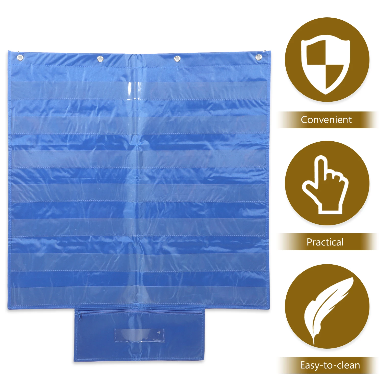 

St Pocket Sentence Strips Chart for Classroom Teaching Word Cards Polyester Material Storage Space Decorative Functional