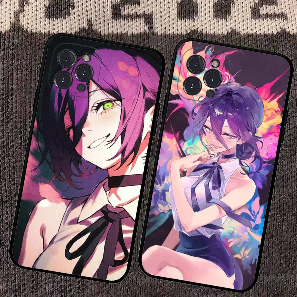 شعبية أنيمي C-Chainsaw M-Man R-Reze A-Arc جراب هاتف آيفون 16 15 14 13 12 11 17 برو ماكس البساطة عودة بولي TPU لينة