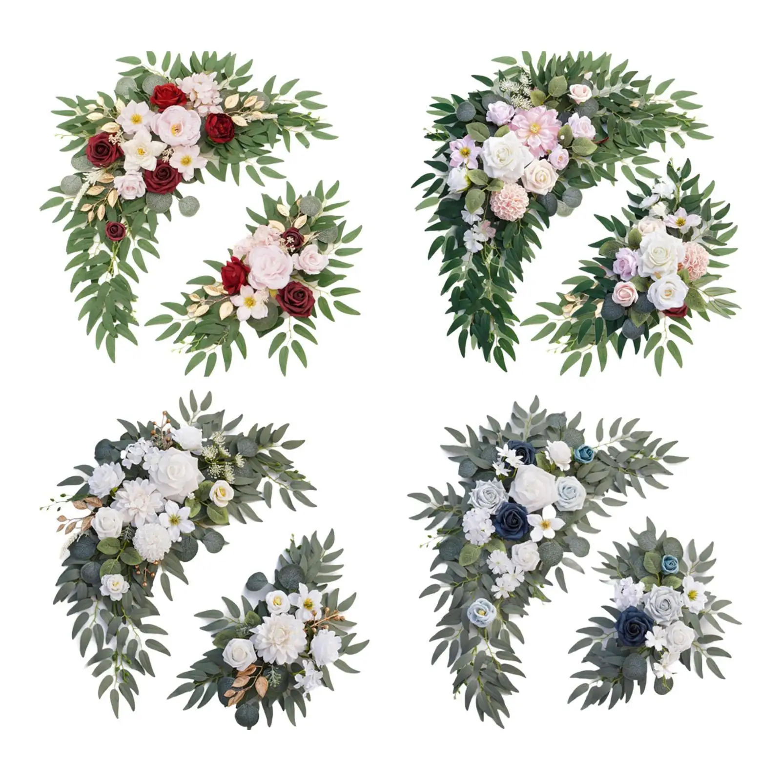 

Wedding Arch Flowers Backdrop Decor Modern Handmade Silk Flowers Wedding Arch