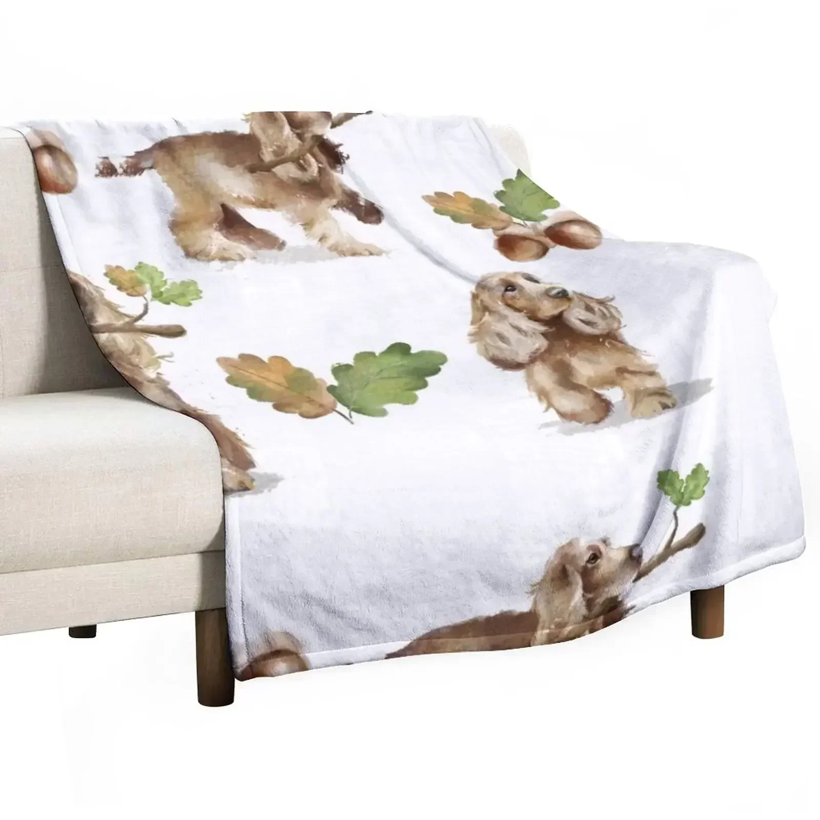 Cocker Spaniel Throw Blanket anime Quilt Bed linens for winter Soft Plaid Soft Beds Blankets