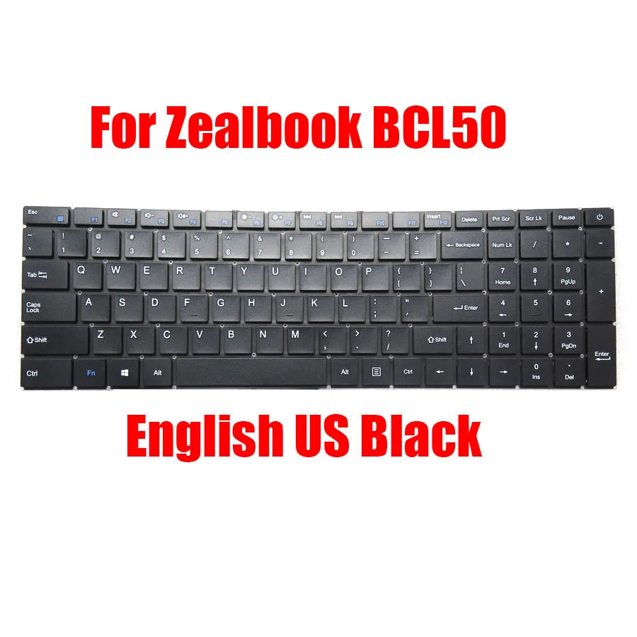 

Клавиатура для ноутбука Coolby для Zealbook BCL50, английская, новая, Черная