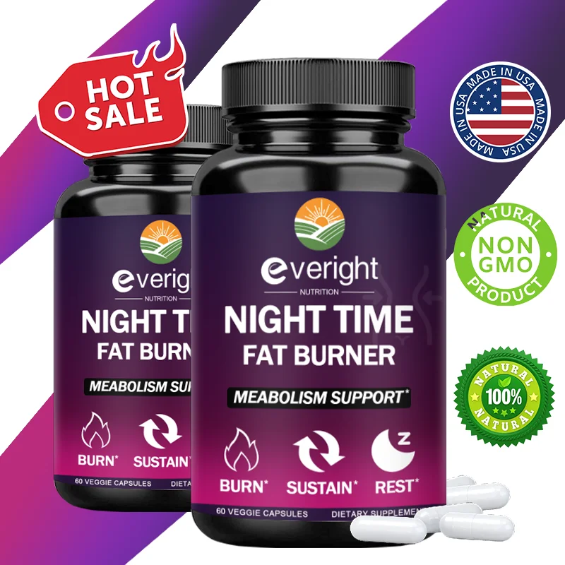 Nighttime Fat Burner & Appetite Suppressant - Thermogenic Metabolism Booster for Weight Loss and Immune Health
