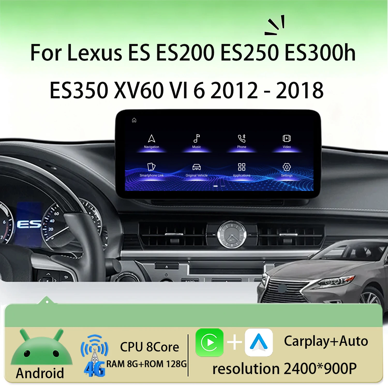 For Lexus ES ES200 ES250 ES300h ES350 XV60 VI 6 2012 - 2018 Car Radio Multimedia Video Player Navigation GPS Android No 2din 2 d