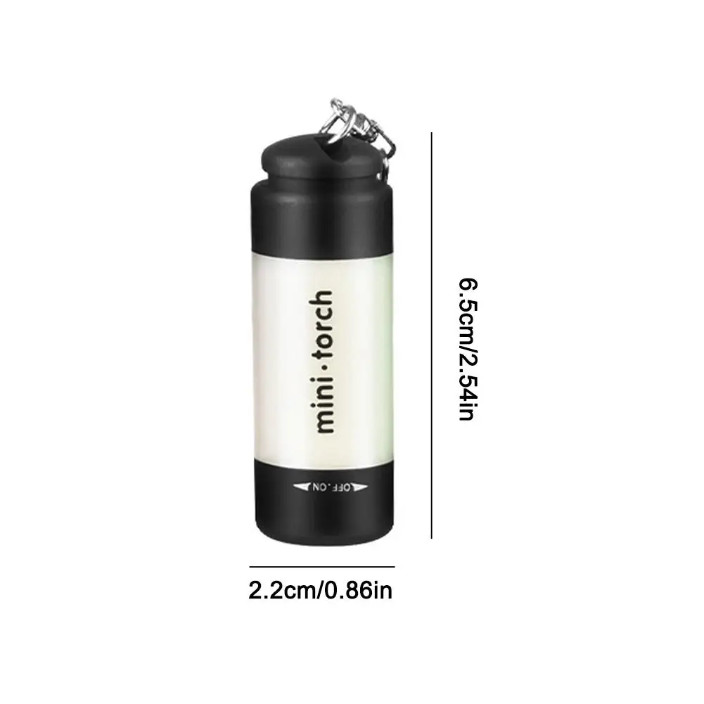 USB Rechargeable Pocket Mini LED Flashlight - Waterproof White Light Keychain Torch Super Small Portable Lantern