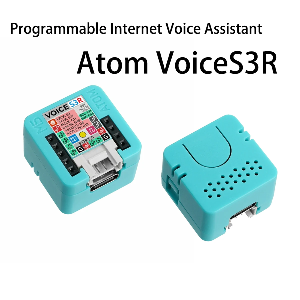 m5stack-atom-echos3r-esp32-s3-ai音声アシスタント開発キット、小型スマートスピーカー、wi-fi-iotコントローラー、arduinoプログラミング対応
