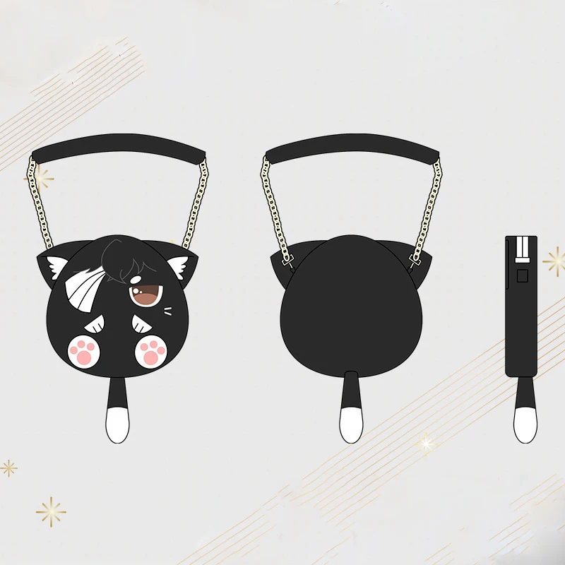 Japońskie anime Man Ho Wild Dog Bags Cosplay Dazai Osamu Cat Bags Shoulder Plush Bag Kawaii Fans Birthday Gifts Xmas Decor