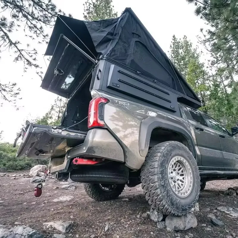Windproof Oxford Fabric Truck Bed Canopy Roof Tent Hinged For Summer Use On Ranger Canyon D-max Ram Pickup Trucks Customize