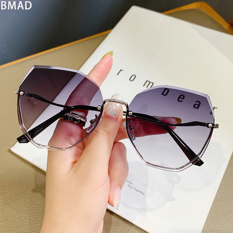 Rimless Sunglasses Women 2023 Fashion Sunglasses Sun Trending Glasses Vintage Festival Gafas De Sol Oculos Dropshipping Lentes