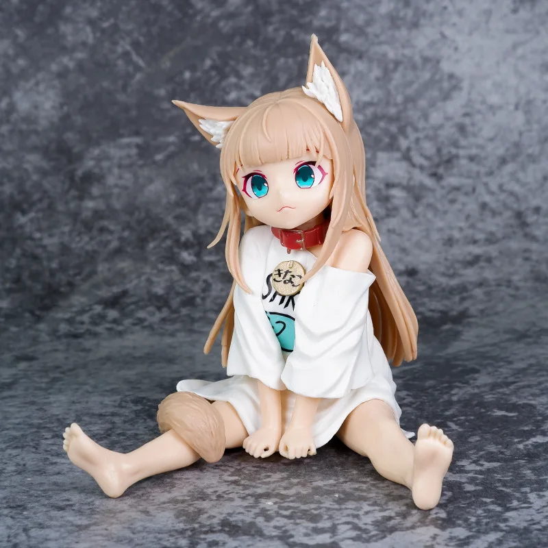 Neue Anime Figur goldener Kopf meine Katze ist ein kawaii Mädchen 8cm PVC Desktop-Dekoration Auto Ornamente Modell Puppe Spielzeug Weihnachts geschenk