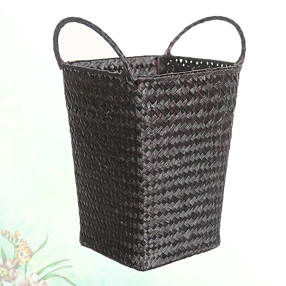 

Large Capacity Wicker Rattan Storage Organizer For Clothes Towels Laundry Basket Bedroom Bathroom Dorm Use