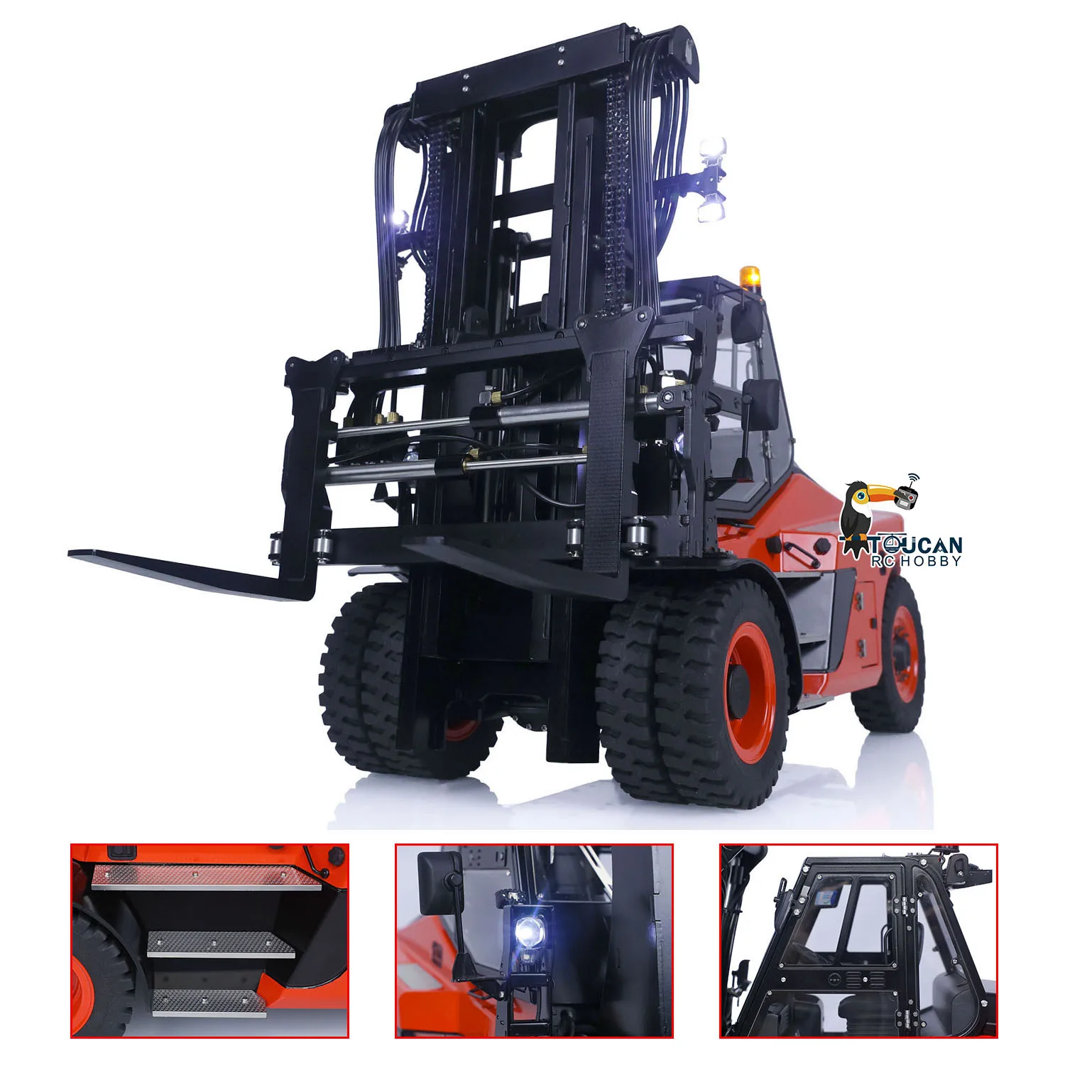 

Aoue LD160S LESU RC 1/14 Metal Hydraulic Forklift with Light Sound Set ESC Remote Control Car Trucks Vehicle Model Toy for Adult
