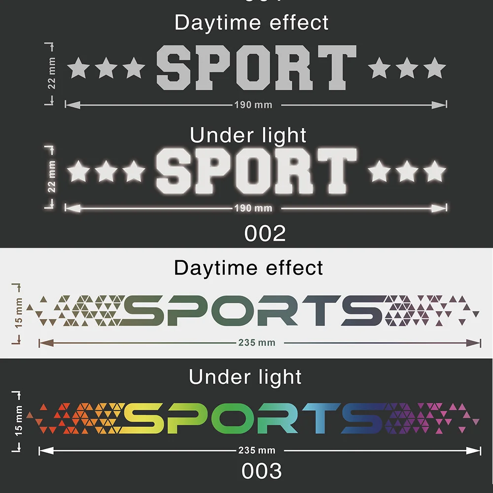 Colorful reflection Custom Sports Logo  Iron On Heat transfer Stickers For Clothing Flocking Heat Transfer