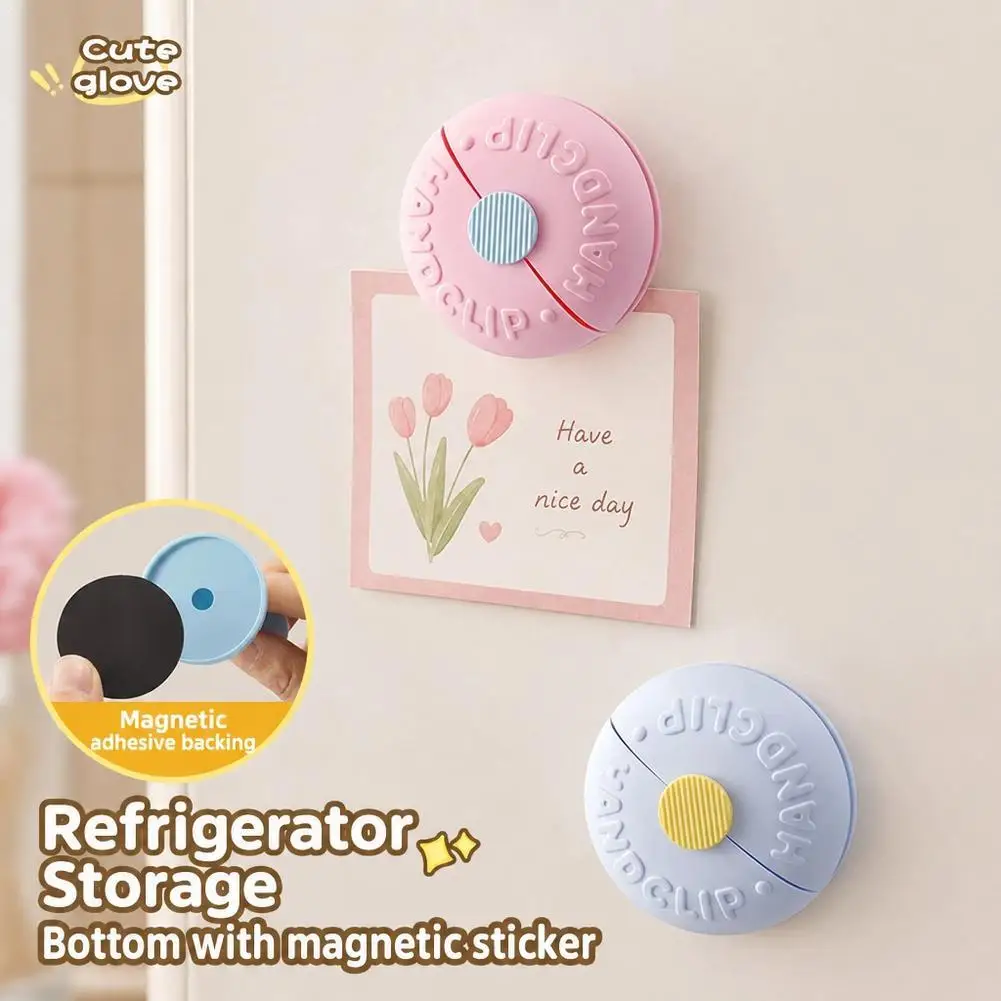 Sweet Donut Silicone Insulated Gloves Non-Slip Wall Mounted Oven Mitts Durable Magnetic Anti-Scald Hand Clips Baking