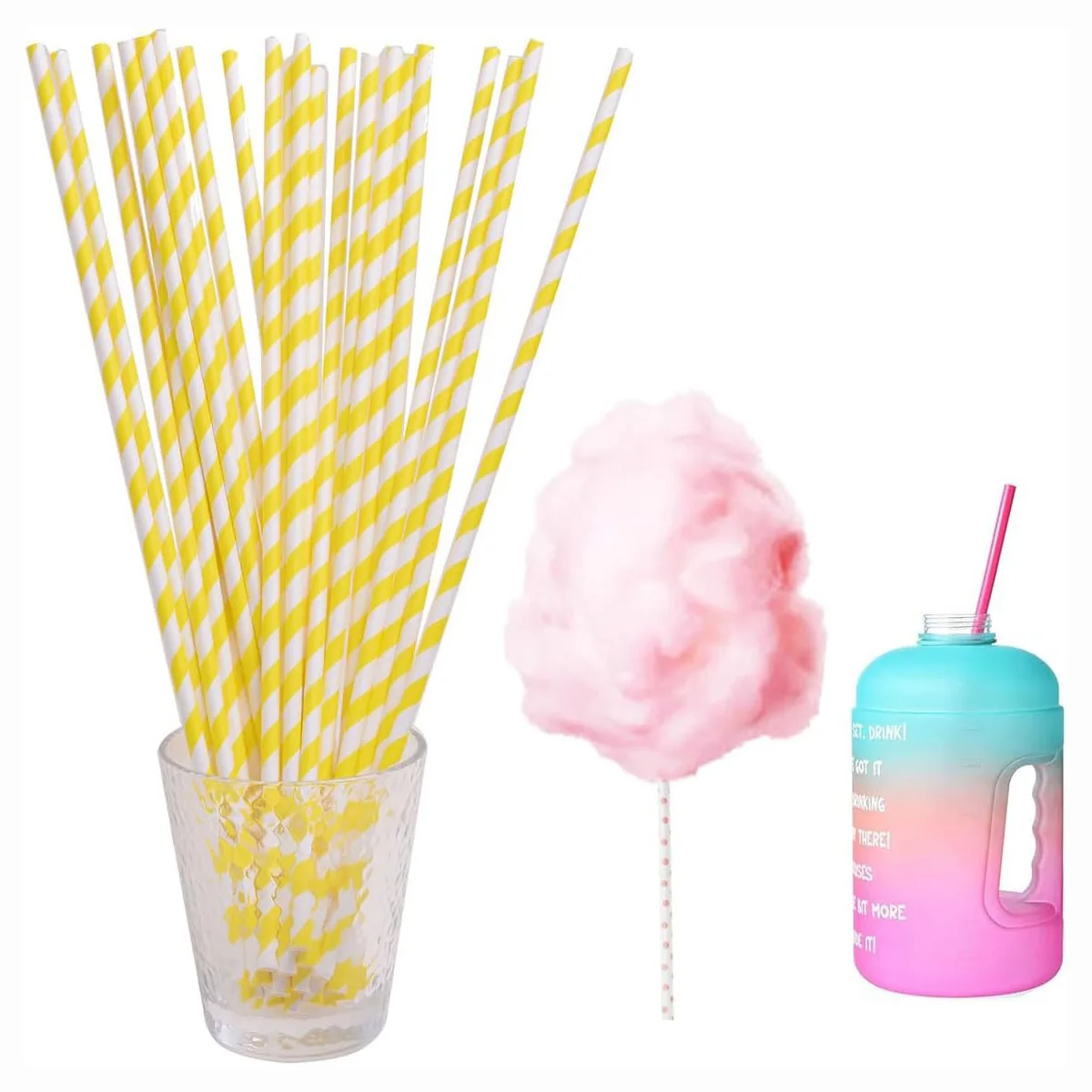 

200pcs Paper Straws 6*350mm Mxed Colorful Cotton Swabs Food Decoration Dessert Drink Paper Straws for Dessert Coffee Restaurant