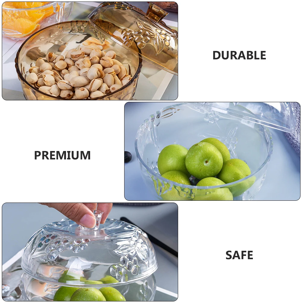 

4 Pcs Snack Sealed Jar Food Storage Empty Candy Jars with Lids Plastic Container Multi-function Cereal Tank Sealing